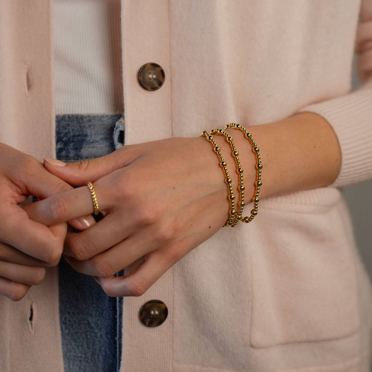 The Sis Kiss - Jamie Bracelet: Gold
