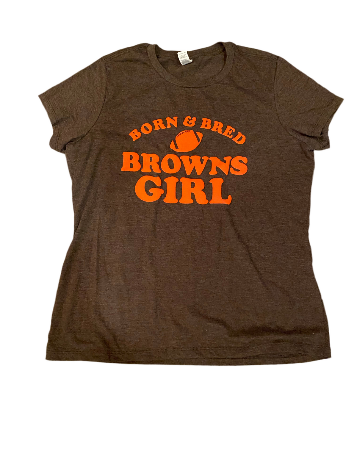 Born and Bred Browns fan Short Sleeve tee in Brown