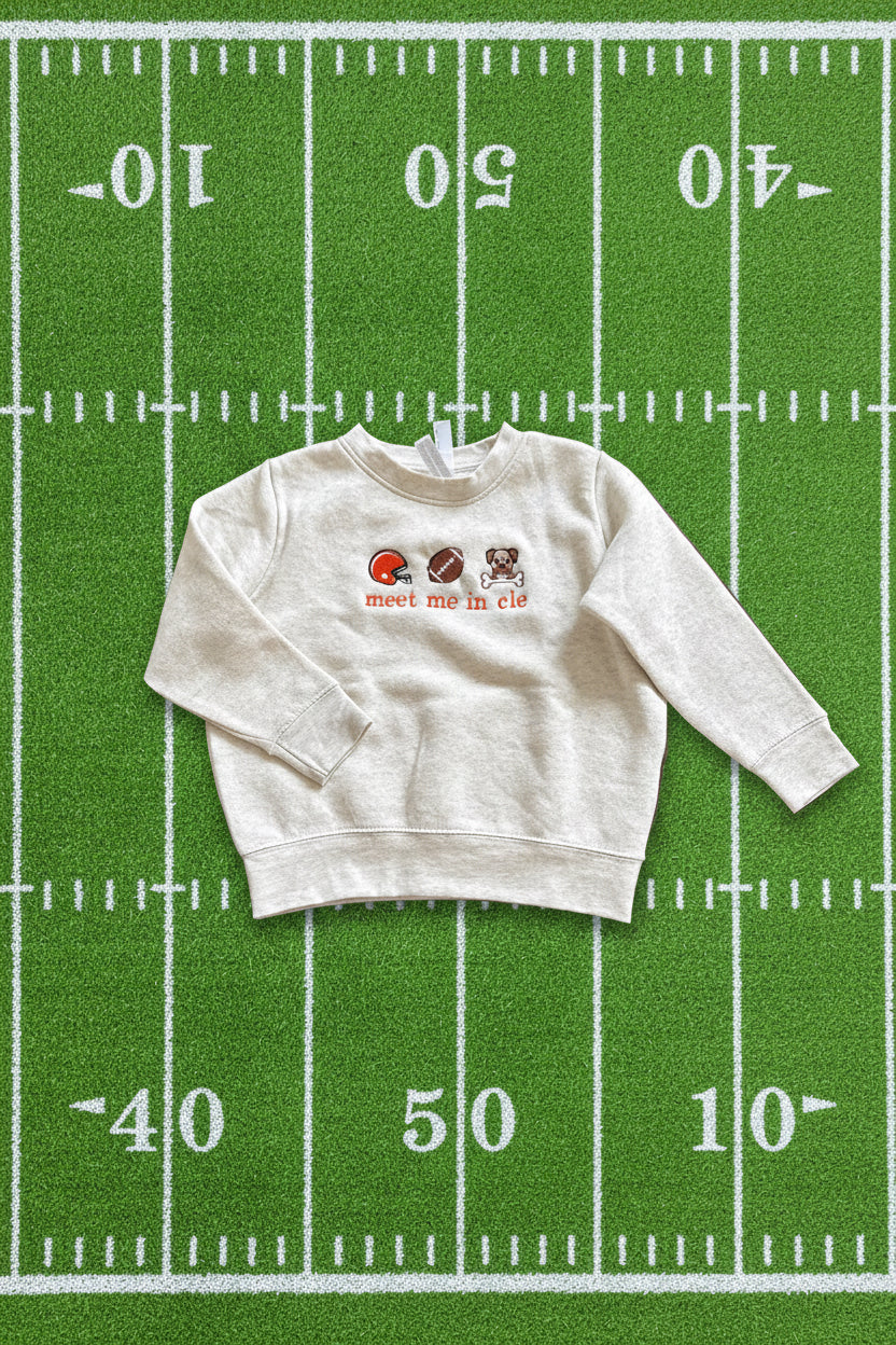 "Meet me in cle" Fall version kids sweatshirt