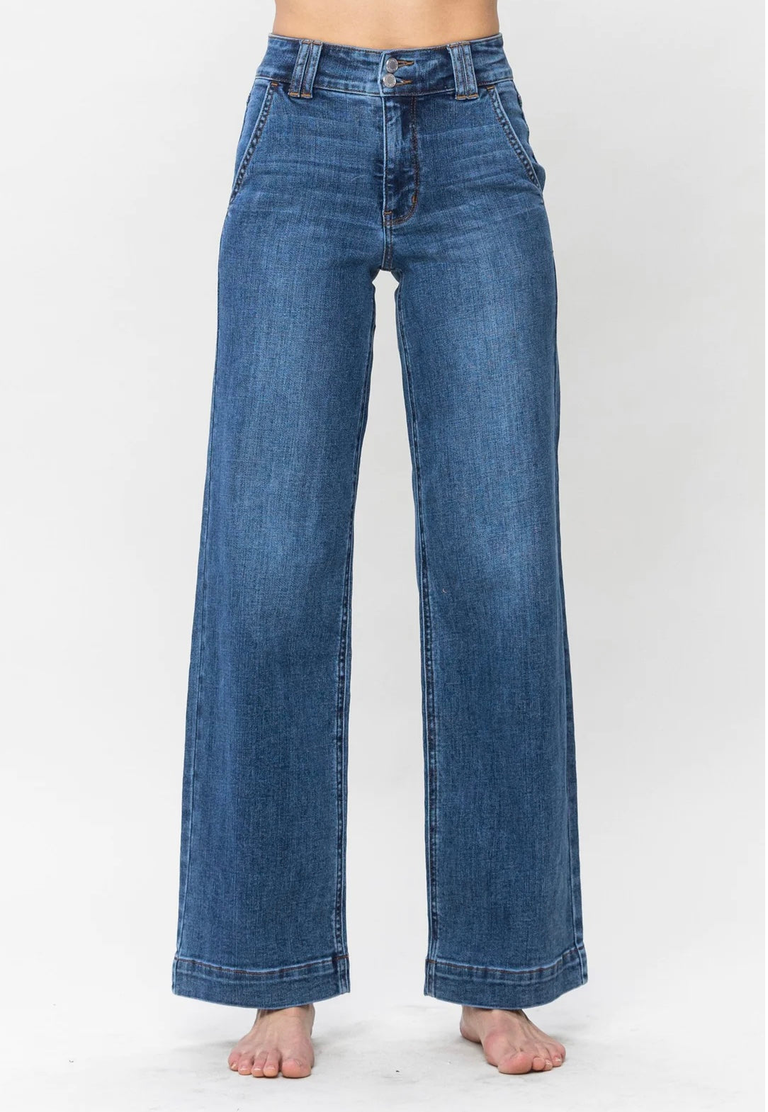 The Colette Denim Full-Length Wide-Leg Jeans by Maeve | Anthropologie