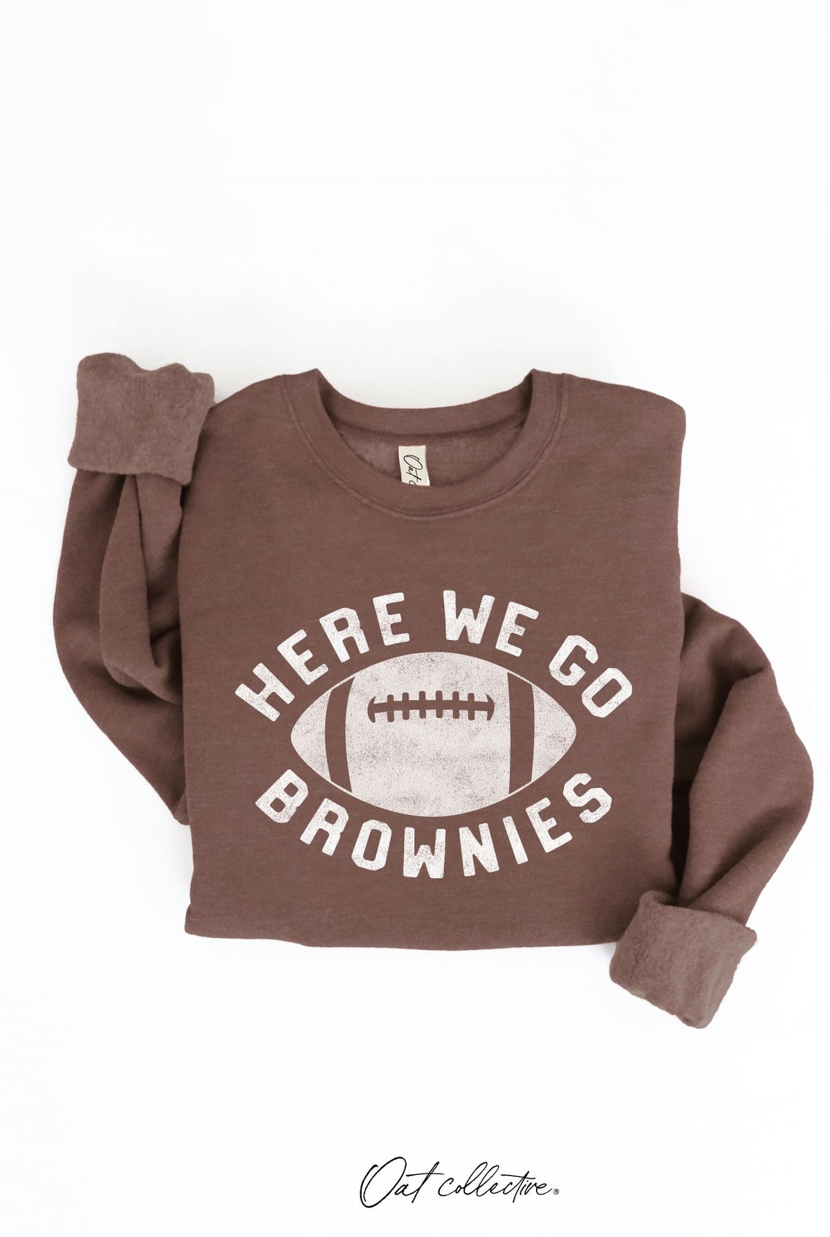 Oat Collective Custom Here we go Brownies Crew Sweatshirt