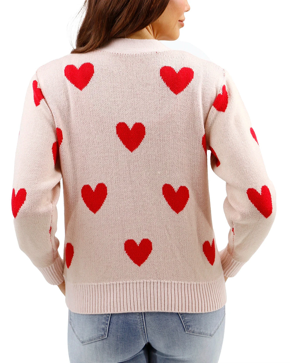 Grace and Lace knit heart cardigan in hearts