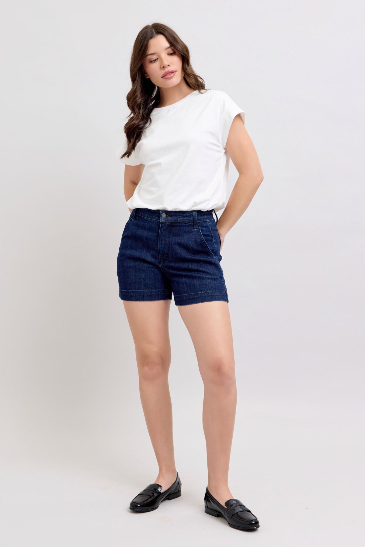 Judy Blue Tailored dark wash short