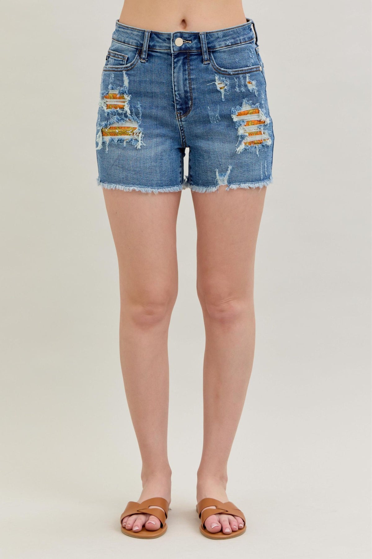 Judy Blue high waisted browns inspired cut off shorts