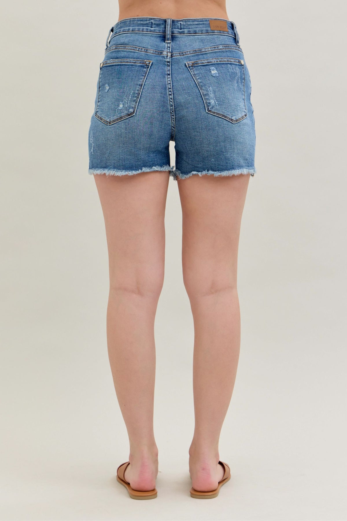 Judy Blue high waisted browns inspired cut off shorts