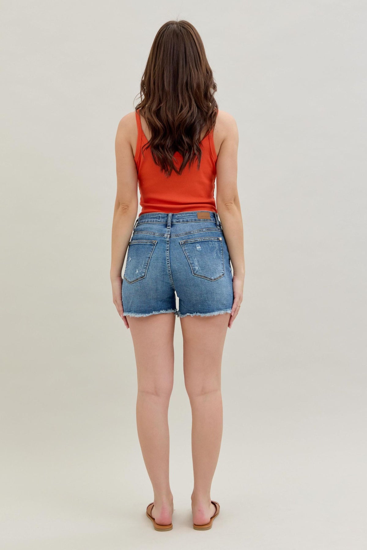 Judy Blue high waisted browns inspired cut off shorts