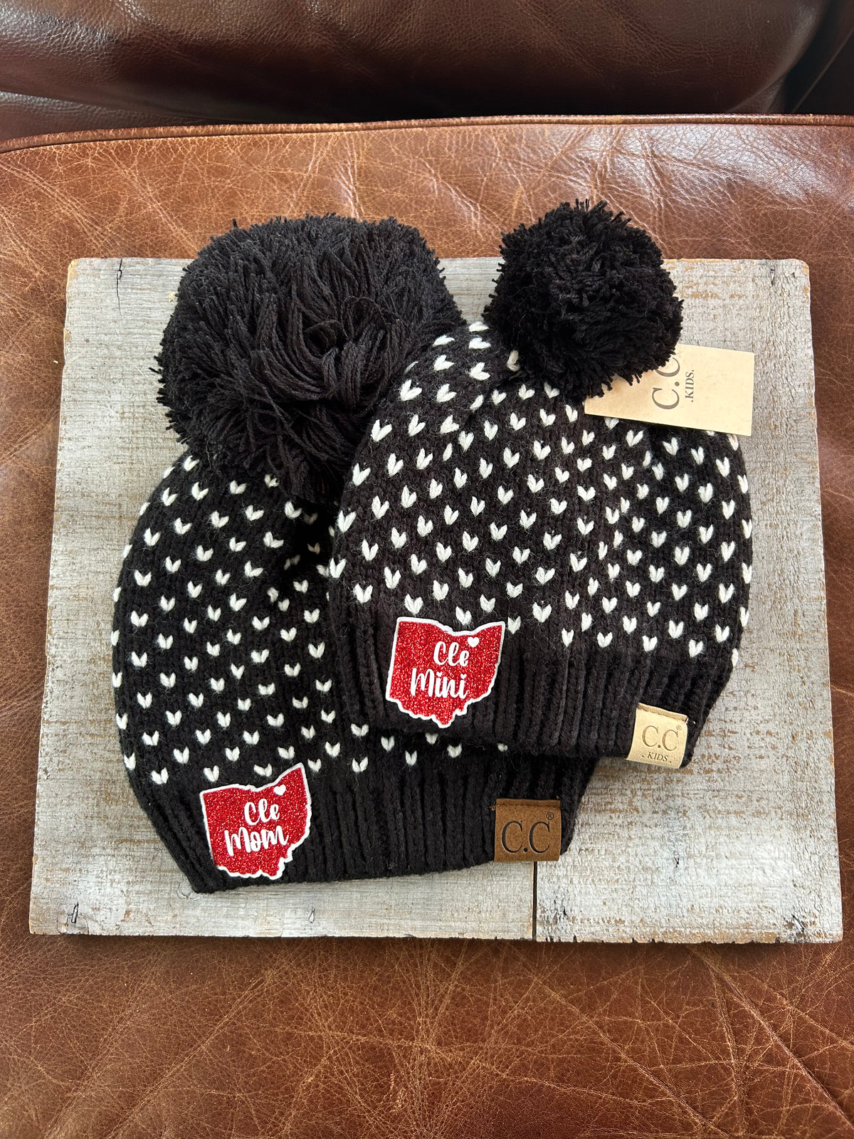 Kids pom hats