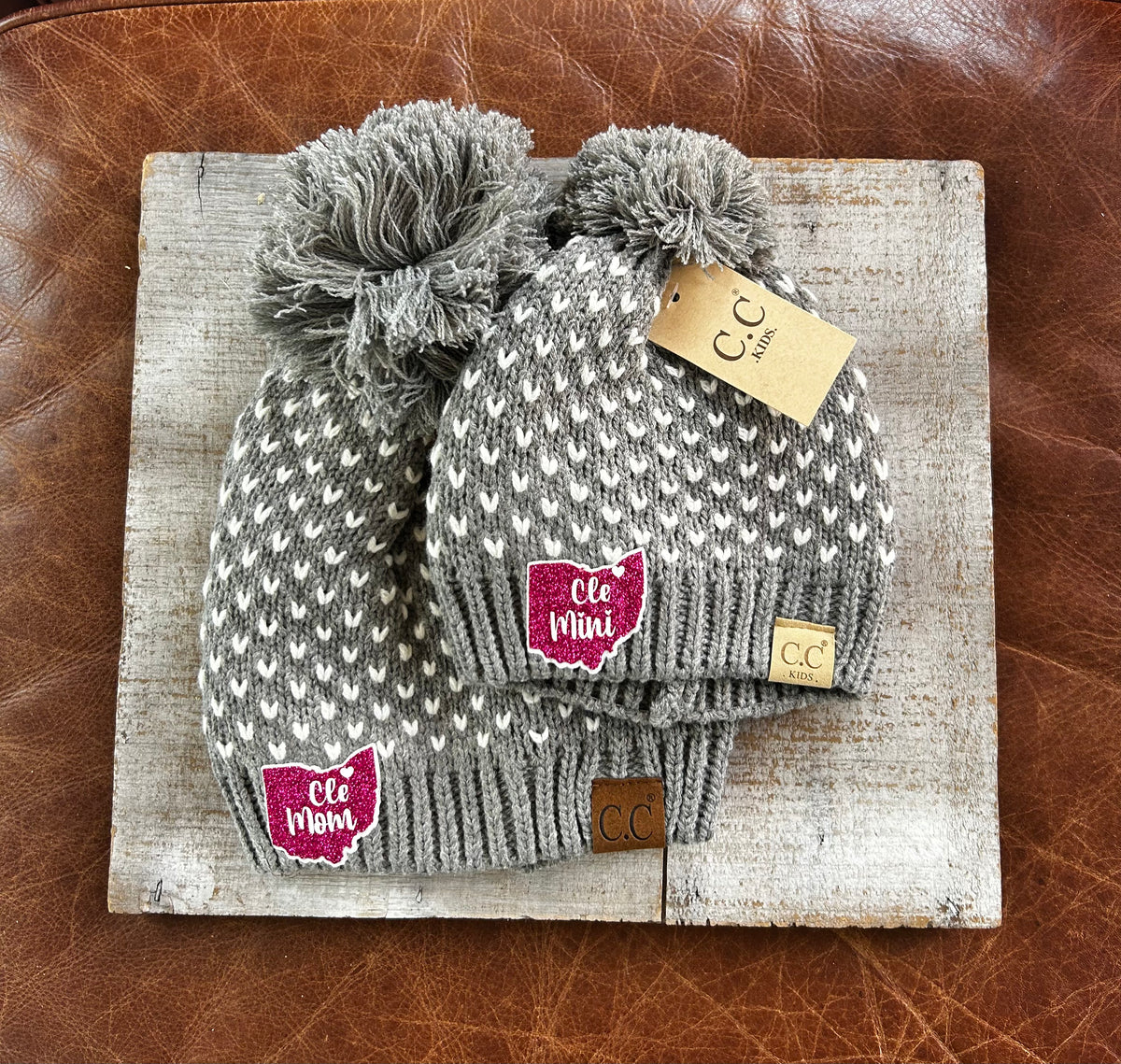 Kids pom hats