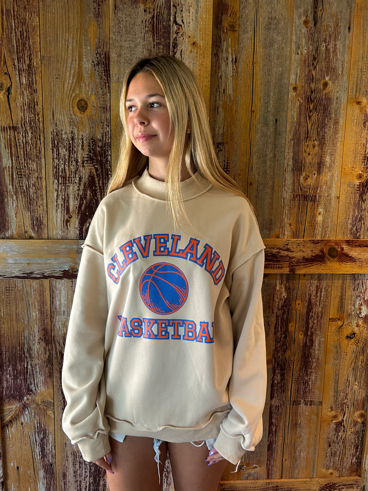 REVERSIBLE: Cleveland Basketball Mock Neck