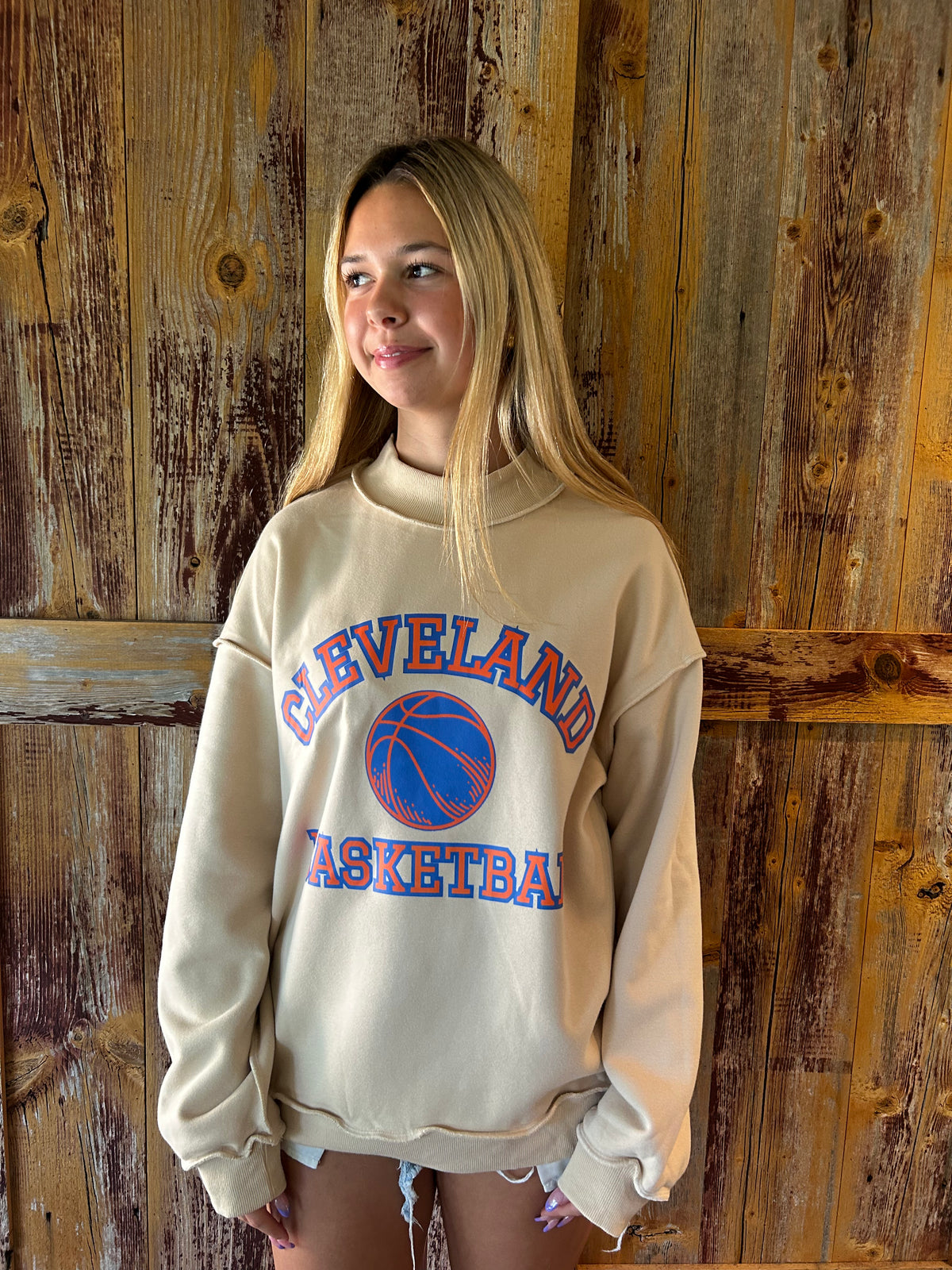 REVERSIBLE: Cleveland Basketball Mock Neck