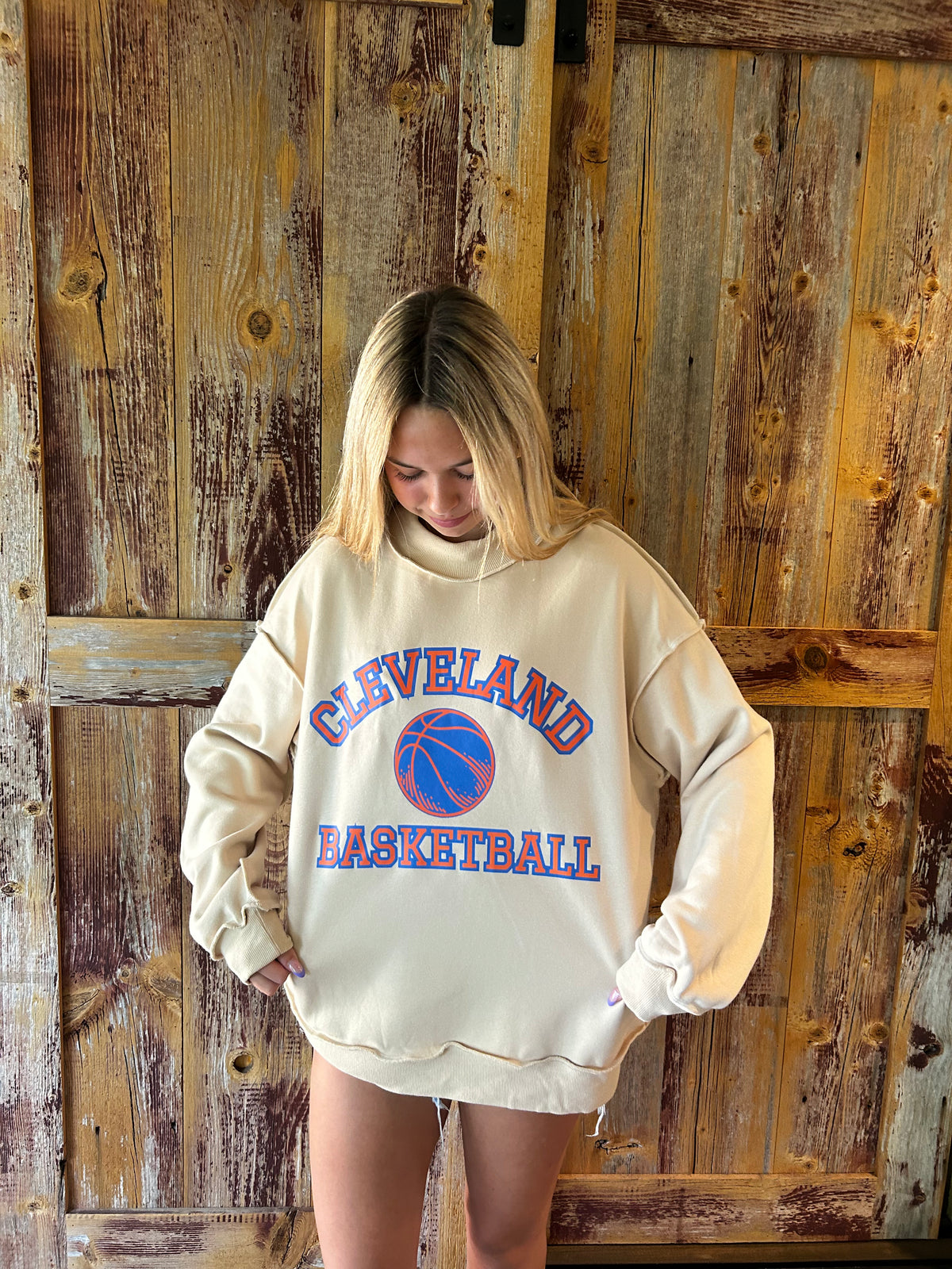 REVERSIBLE: Cleveland Basketball Mock Neck