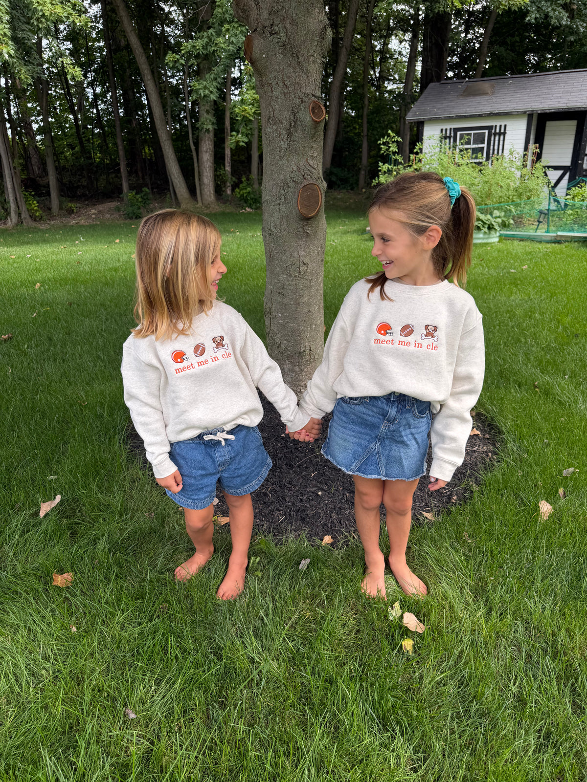 "Meet me in cle" Fall version kids sweatshirt