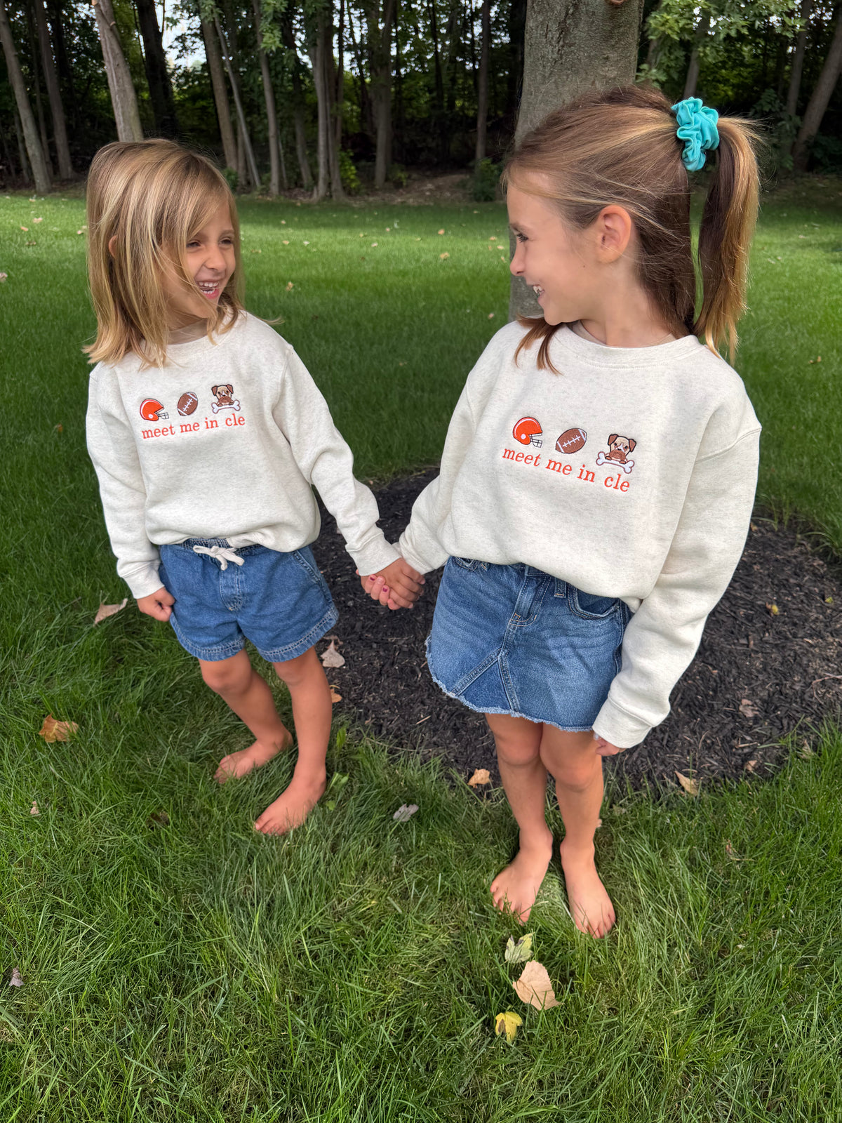 "Meet me in cle" Fall version kids sweatshirt