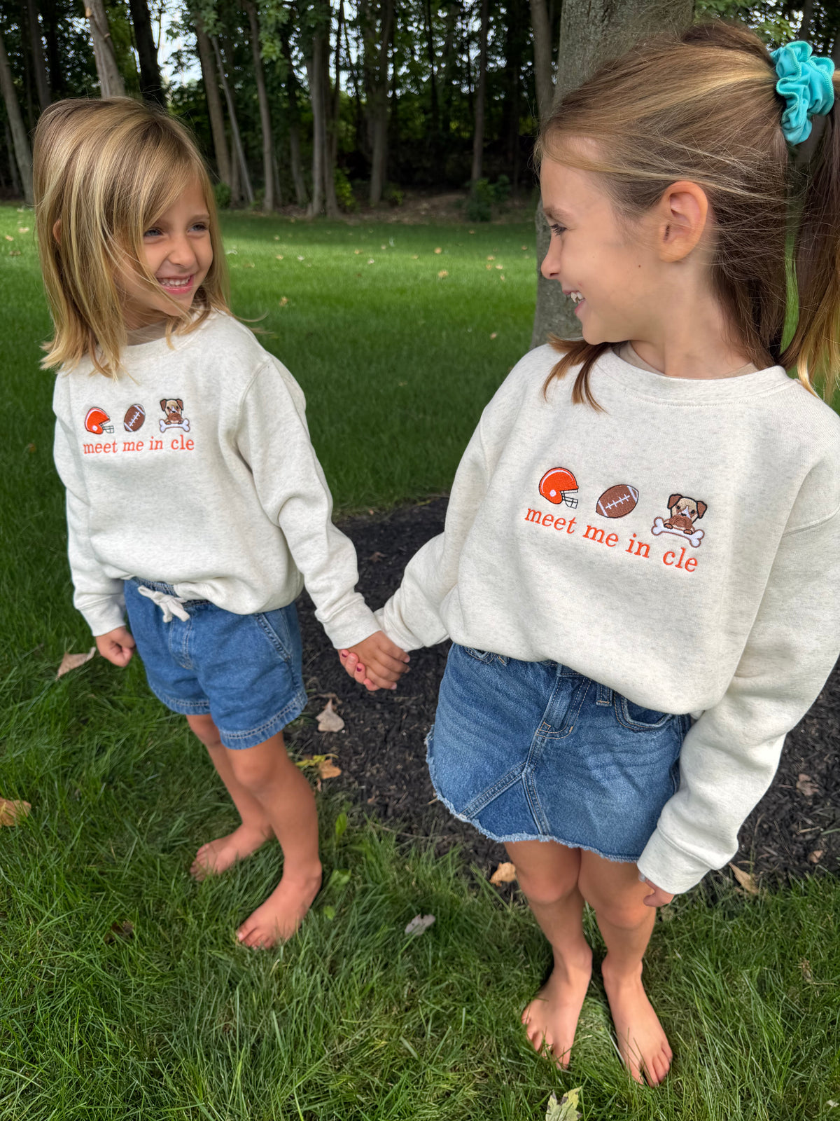 "Meet me in cle" Fall version kids sweatshirt
