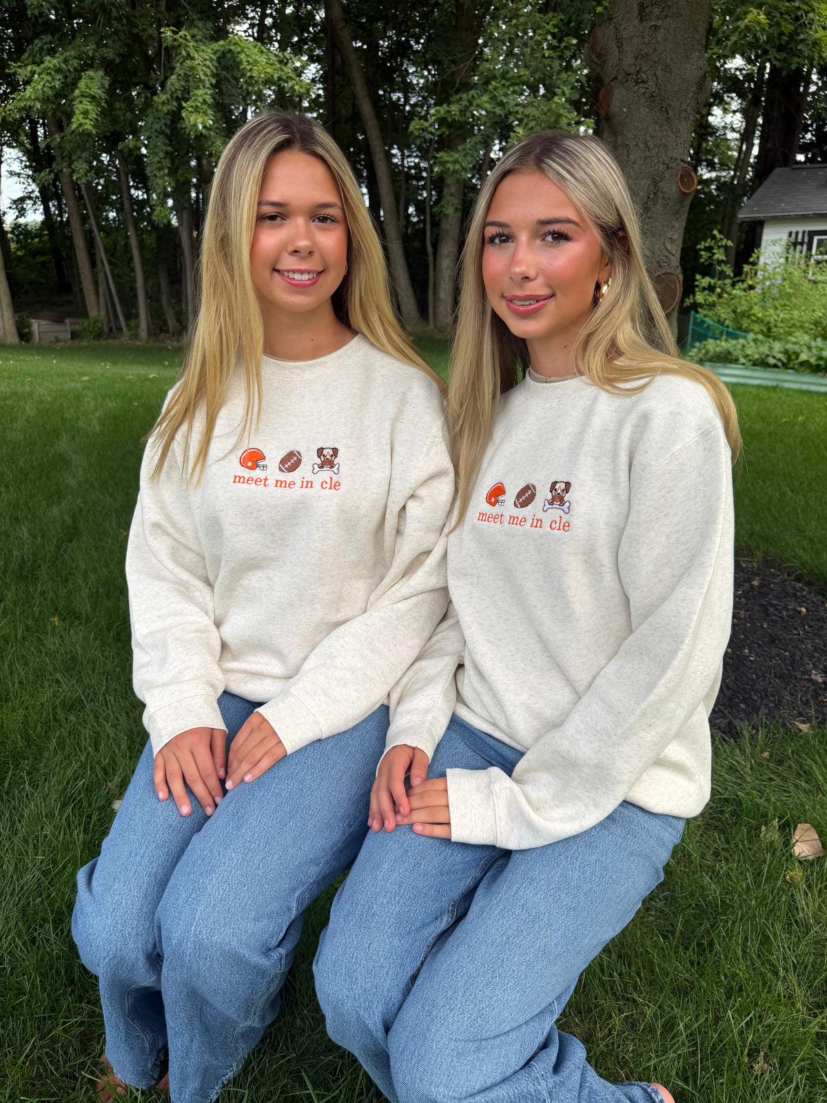 "Meet me in cle" Fall version adult sweatshirt