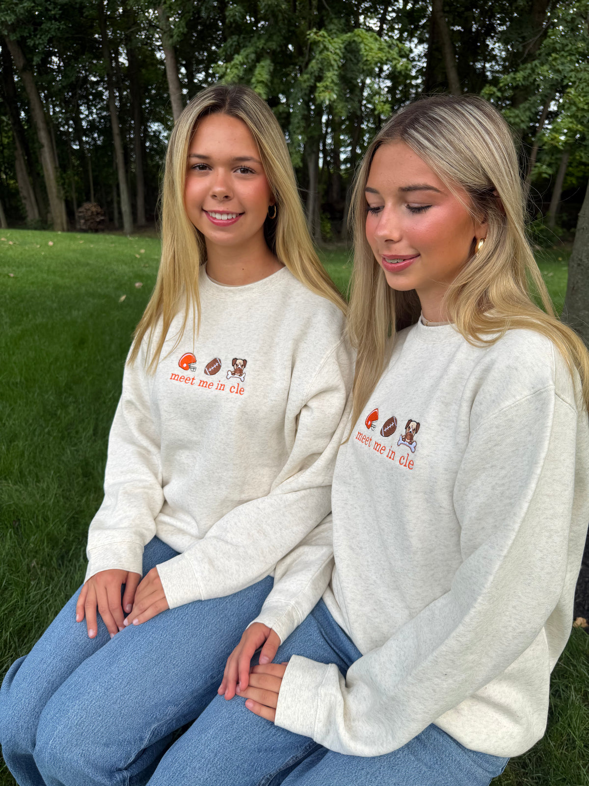 "Meet me in cle" Fall version adult sweatshirt