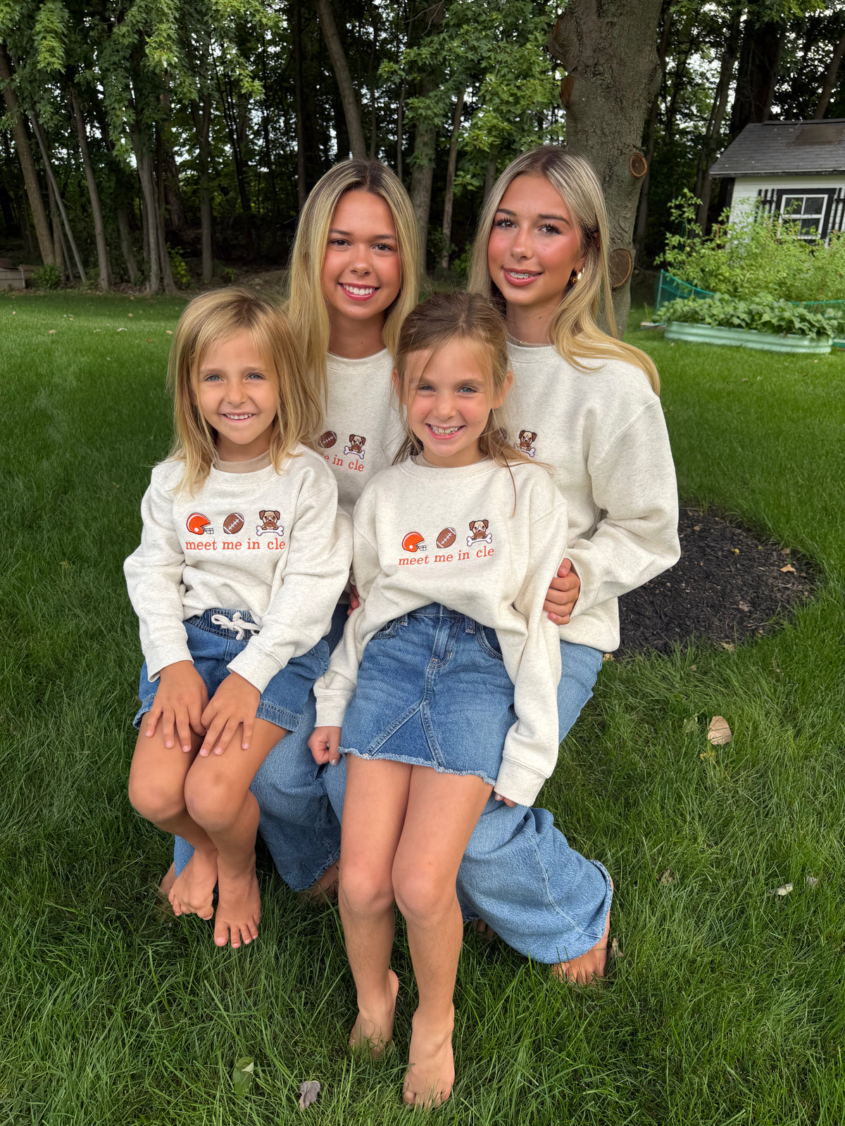 "Meet me in cle" Fall version kids sweatshirt