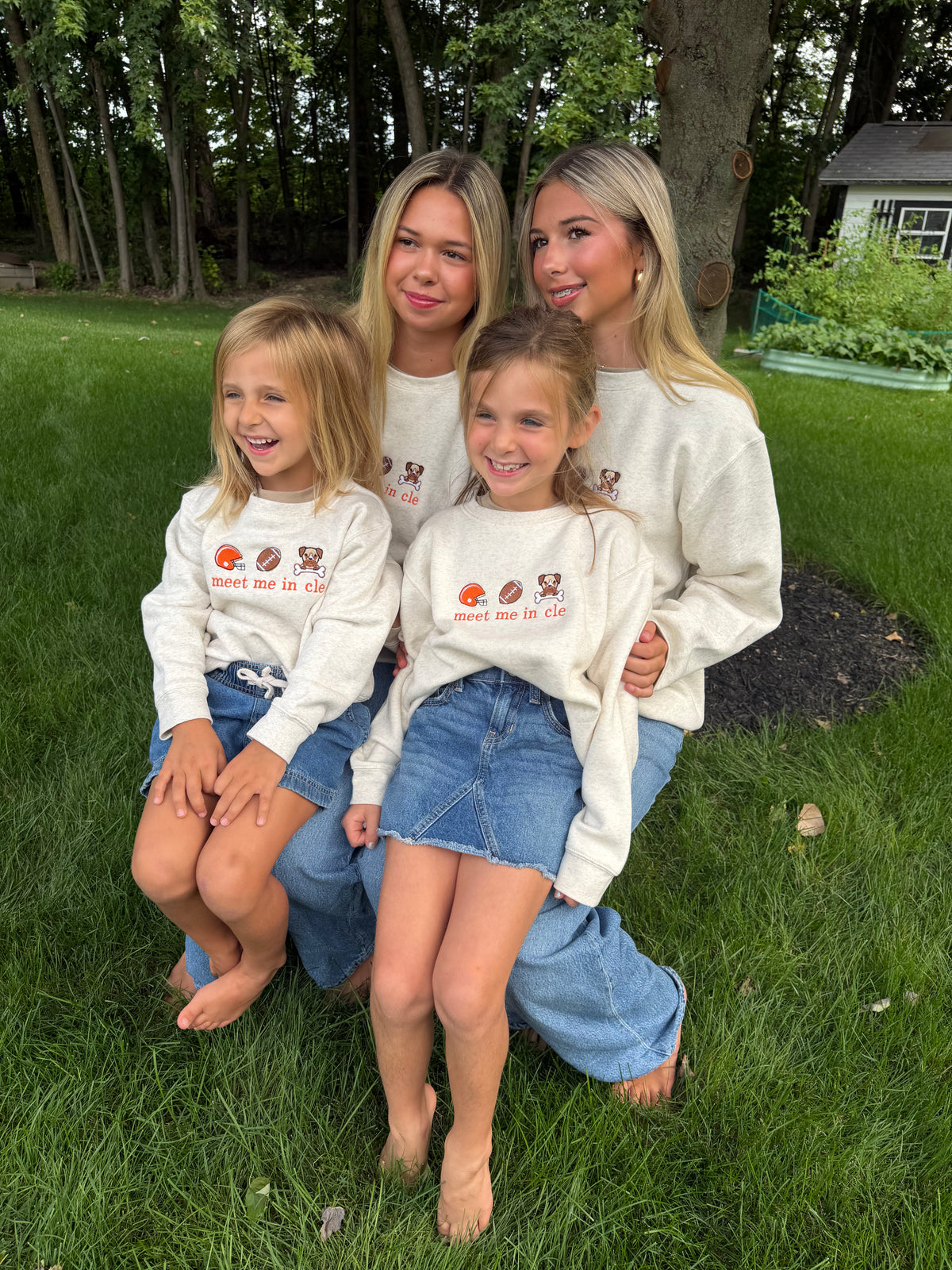 "Meet me in cle" Fall version adult sweatshirt