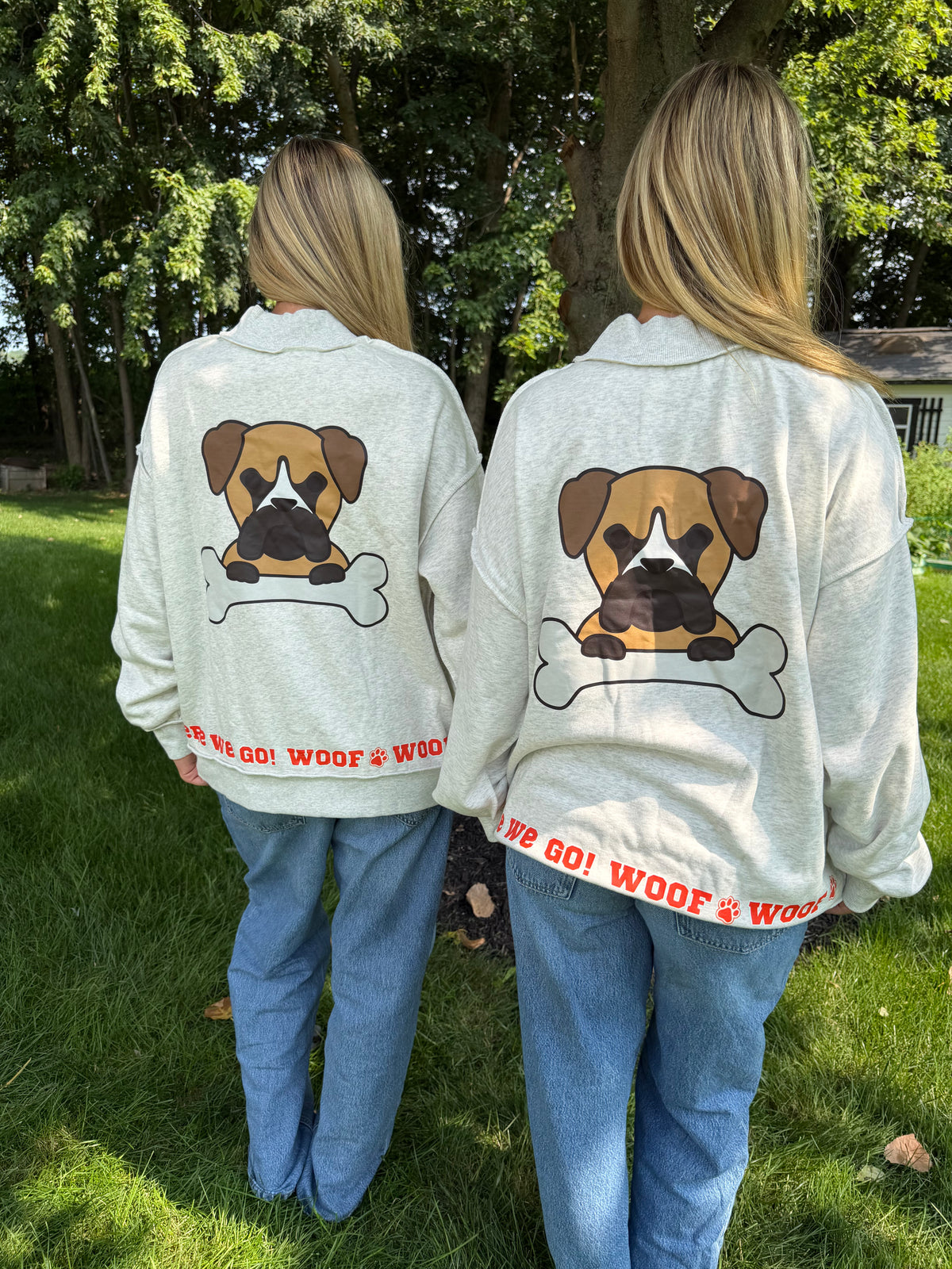 Who let the dawgs out mock neck