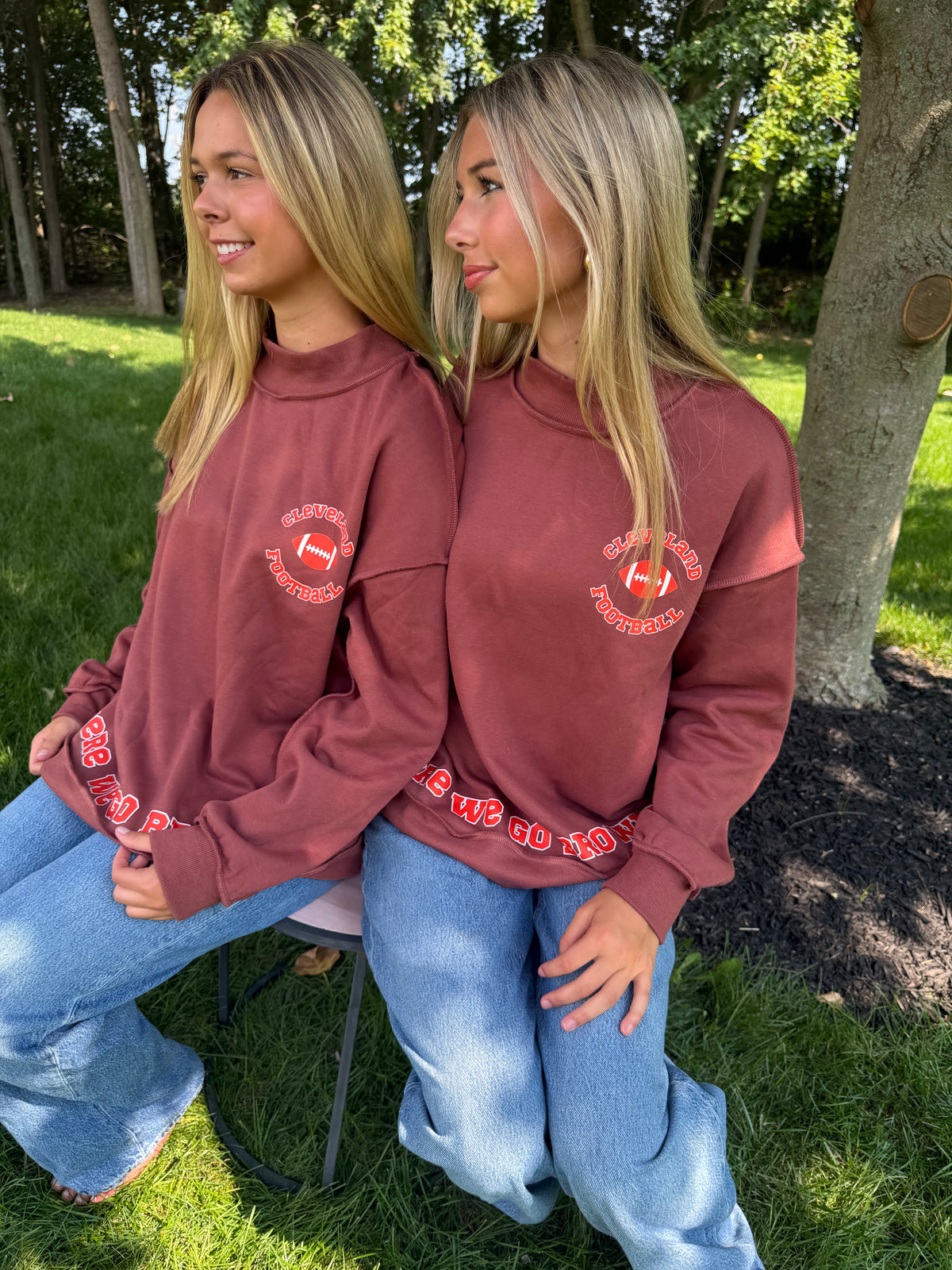 Who let the dawgs out mock neck