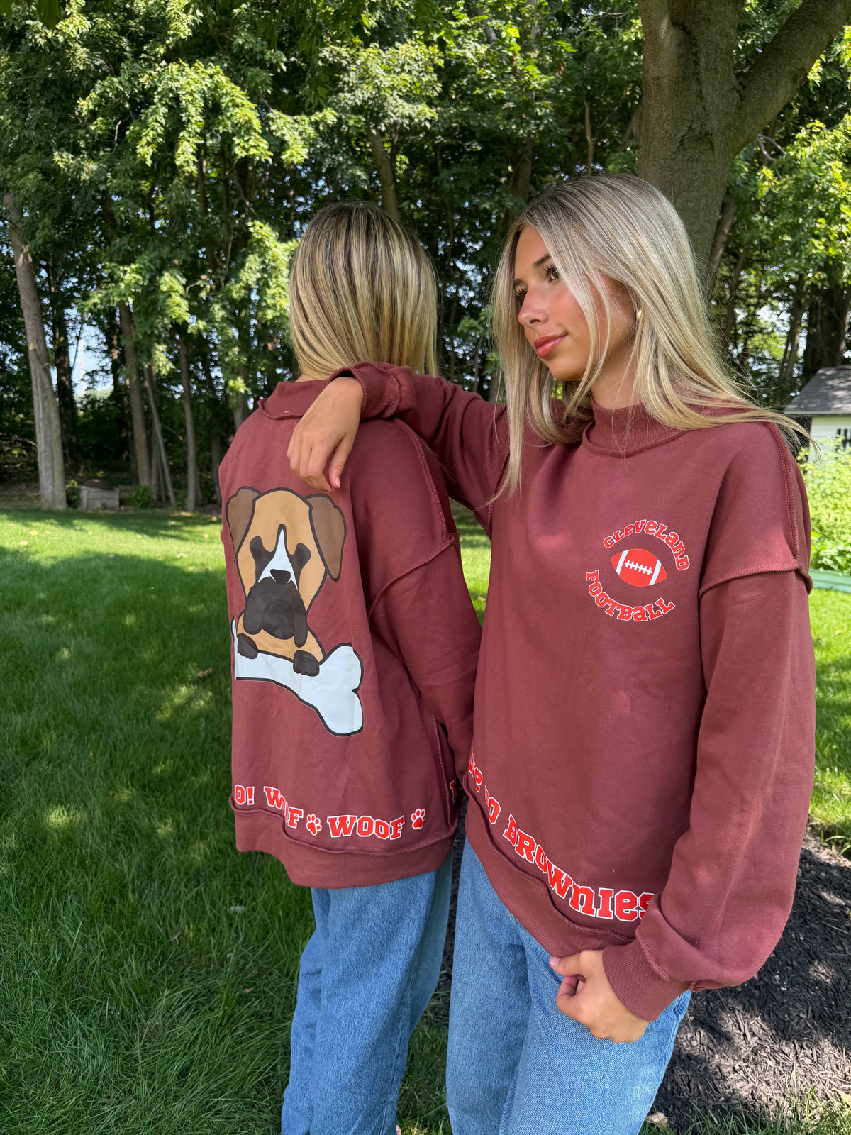 Who let the dawgs out mock neck