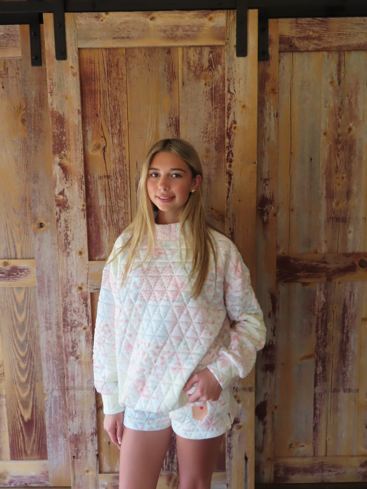 Patchwork Floral Cleveland Mockneck