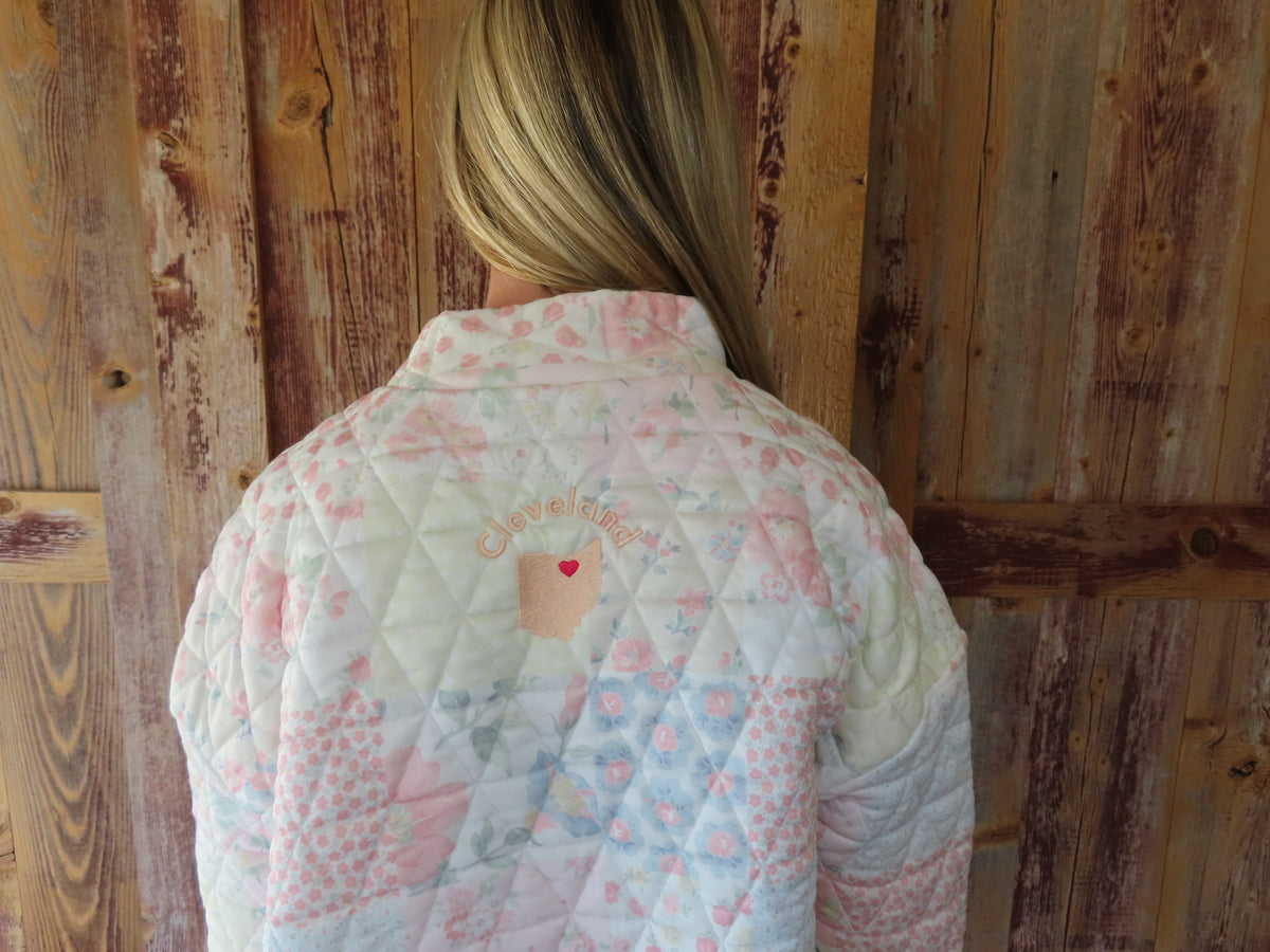 Patchwork Floral Cleveland Mockneck