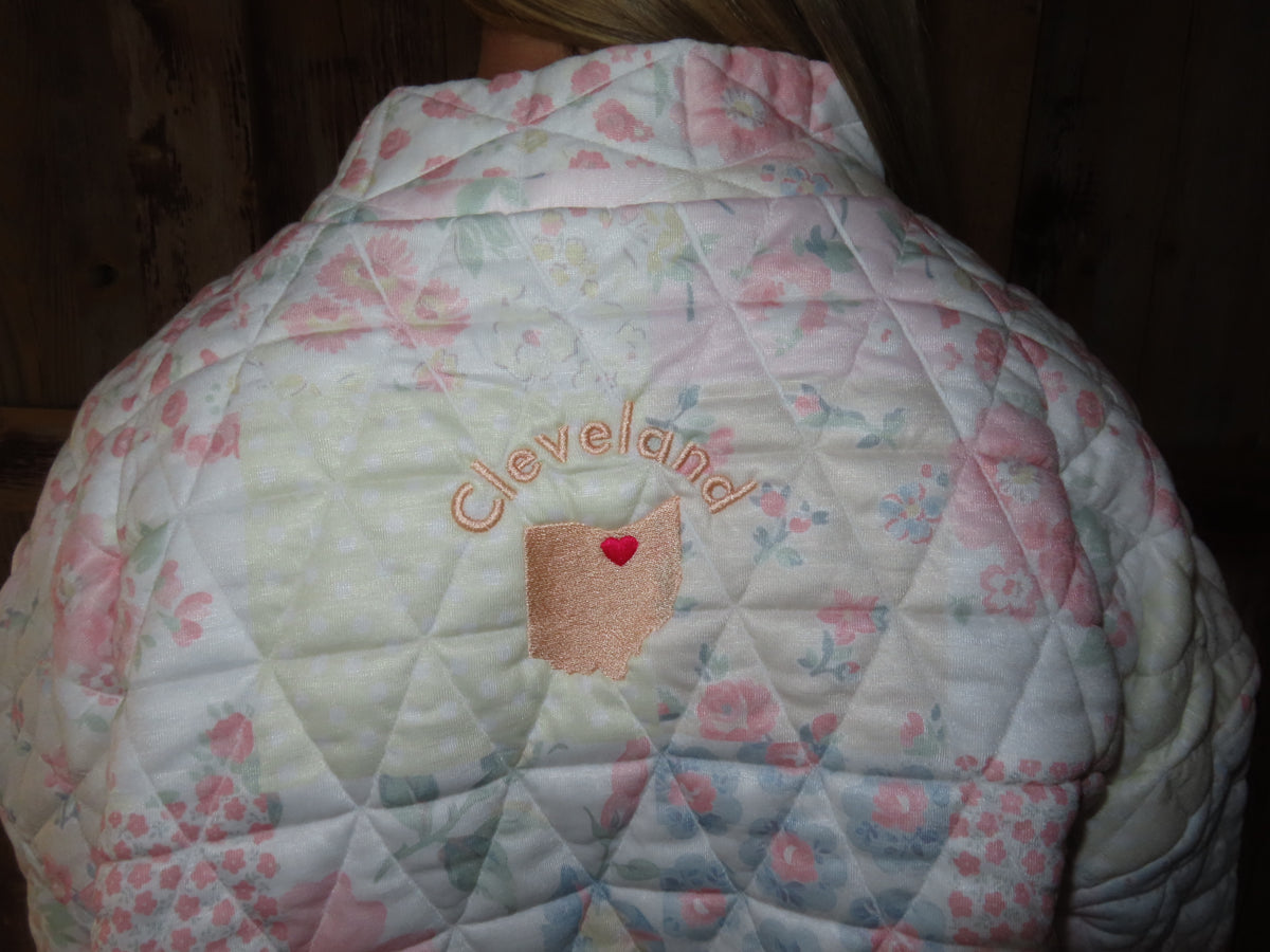 Patchwork Floral Cleveland Mockneck