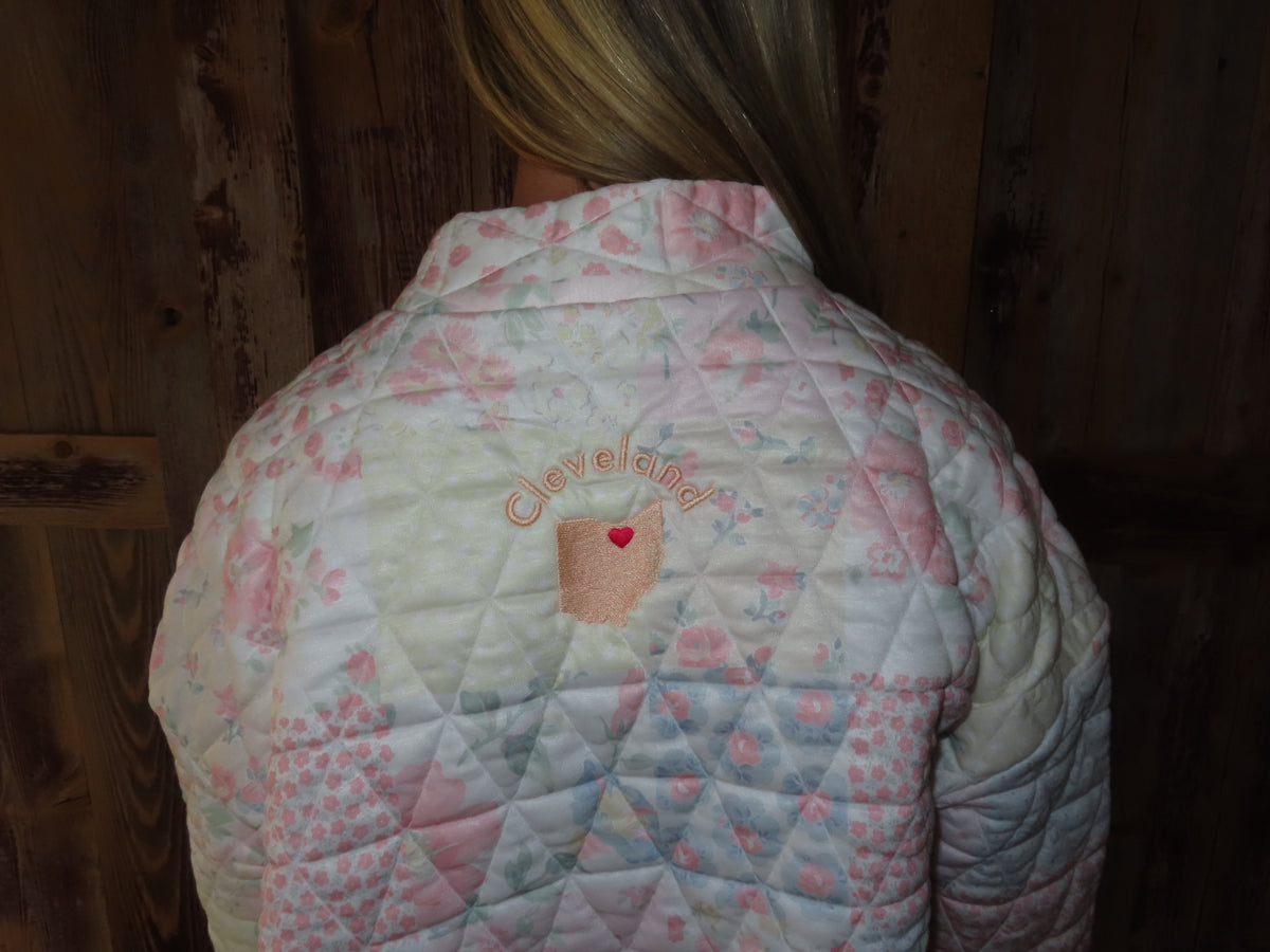 Patchwork Floral Cleveland Mockneck