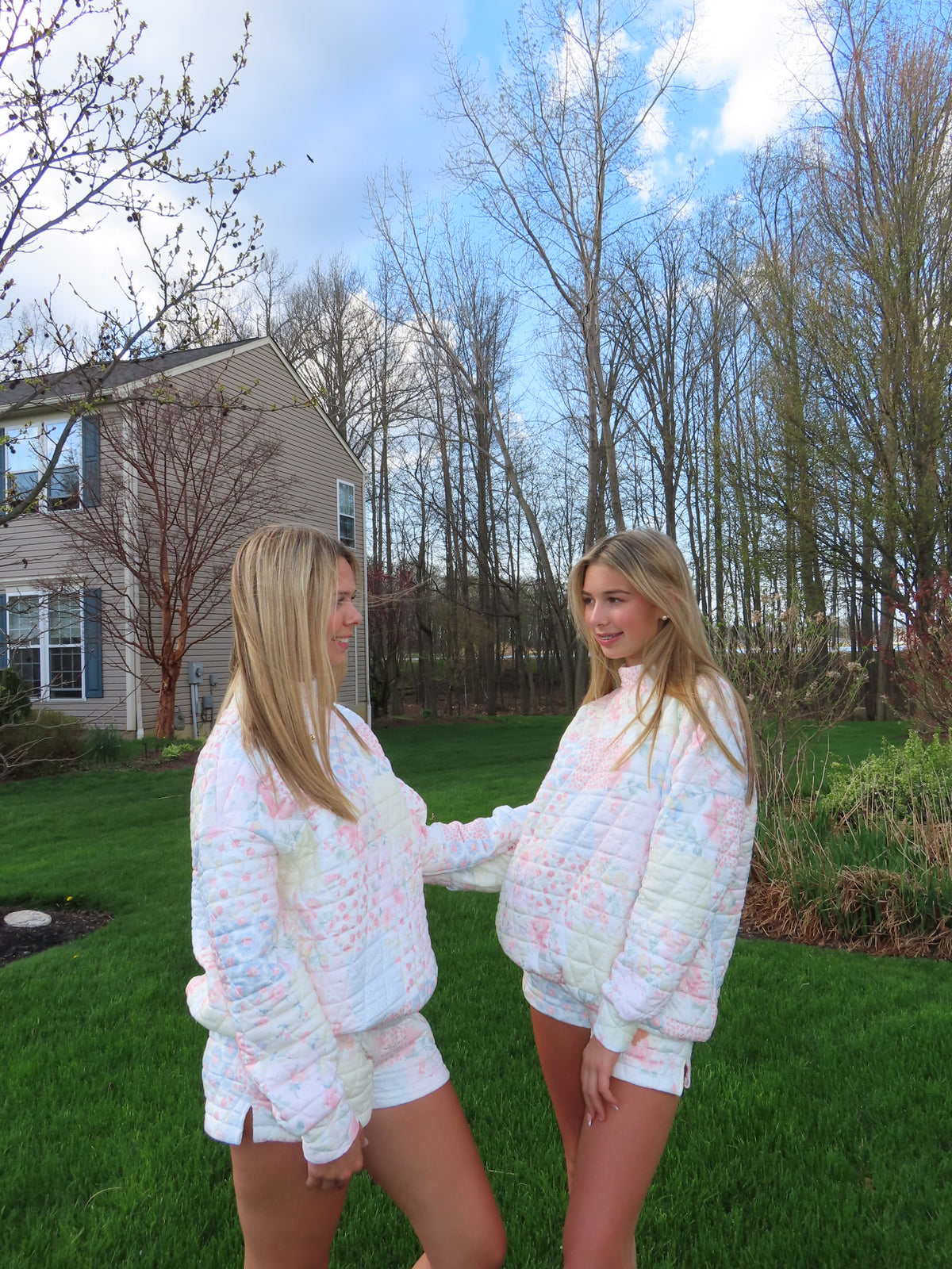 Patchwork Floral Cleveland Mockneck