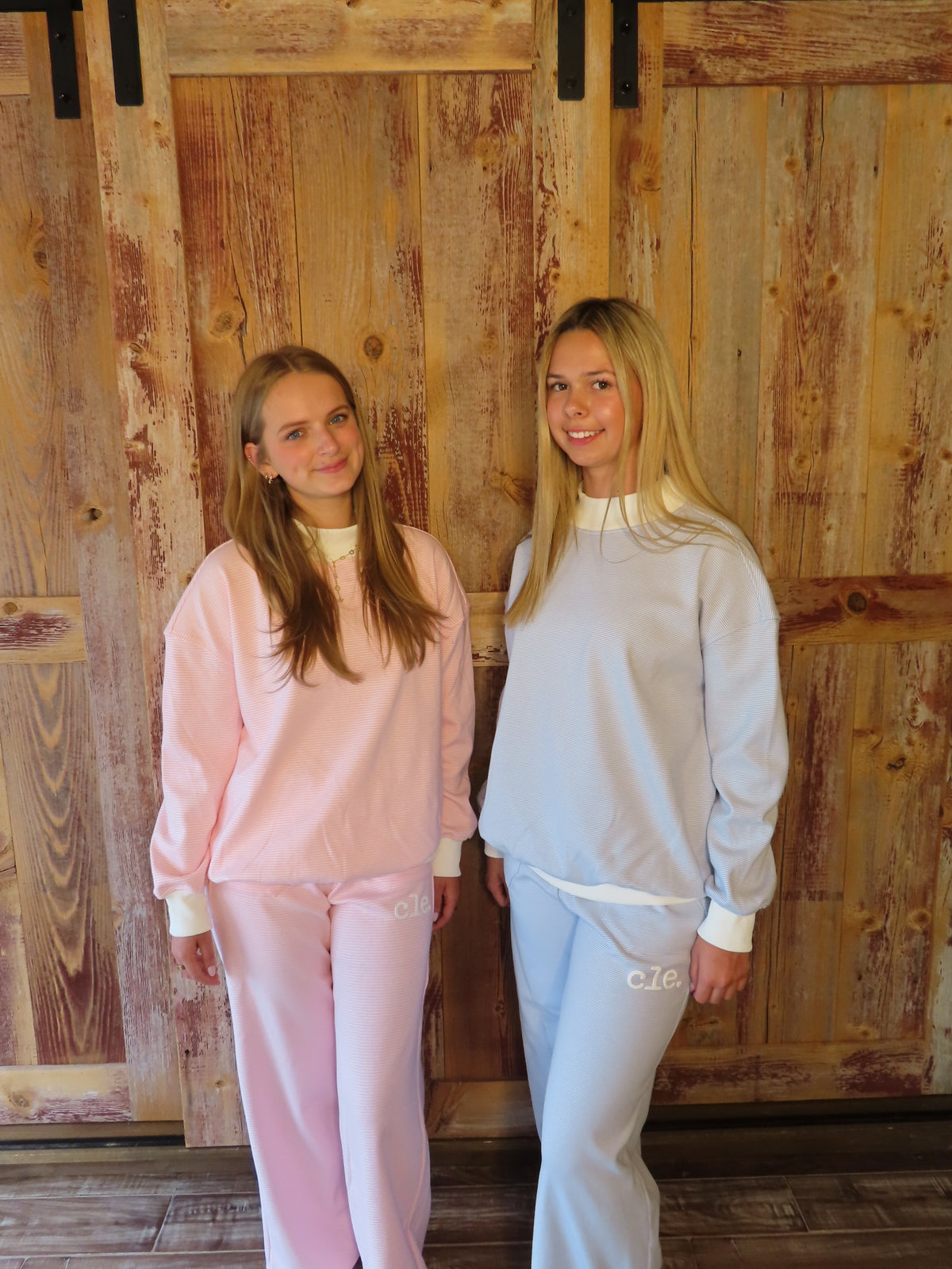 Spring Stripes CLE  Mock neck striped sweatshirt