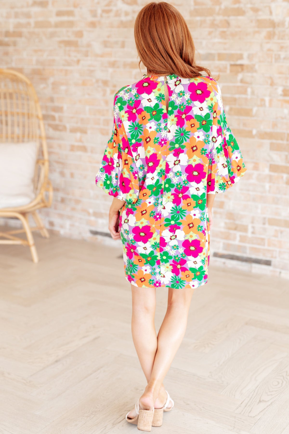 No Garden, No Problem Bubble Sleeve Dress (Ave)