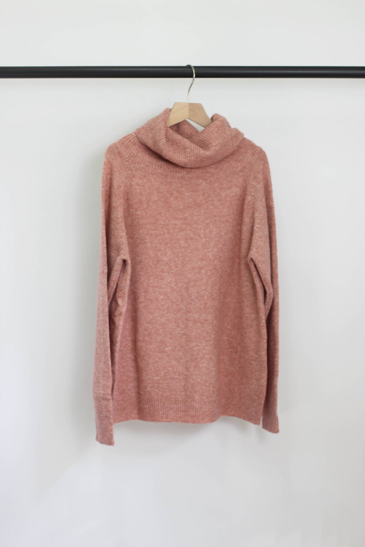 ESLEY - W2406MY53110 - Cowl Neck Sweater: Pink