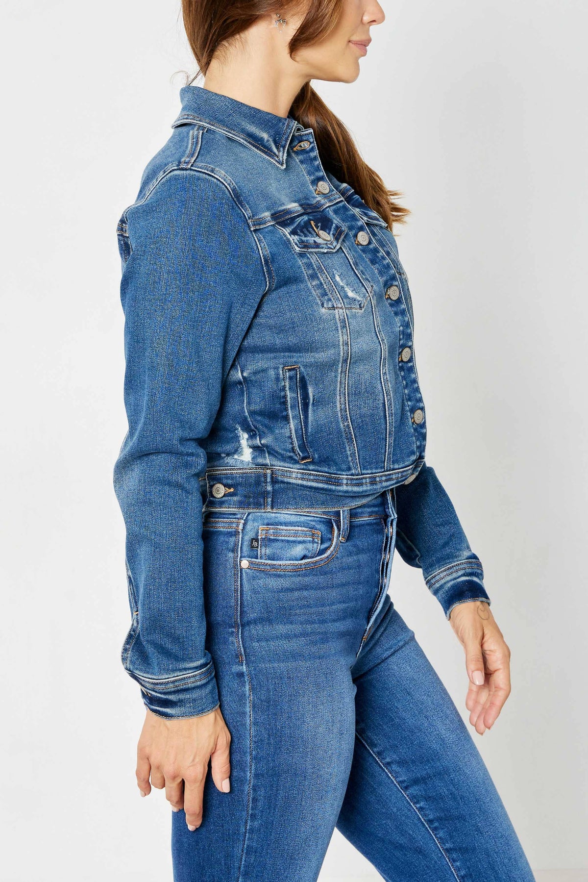 Judy Blue Jeans - Denim Classic Destroy Jacket: DK