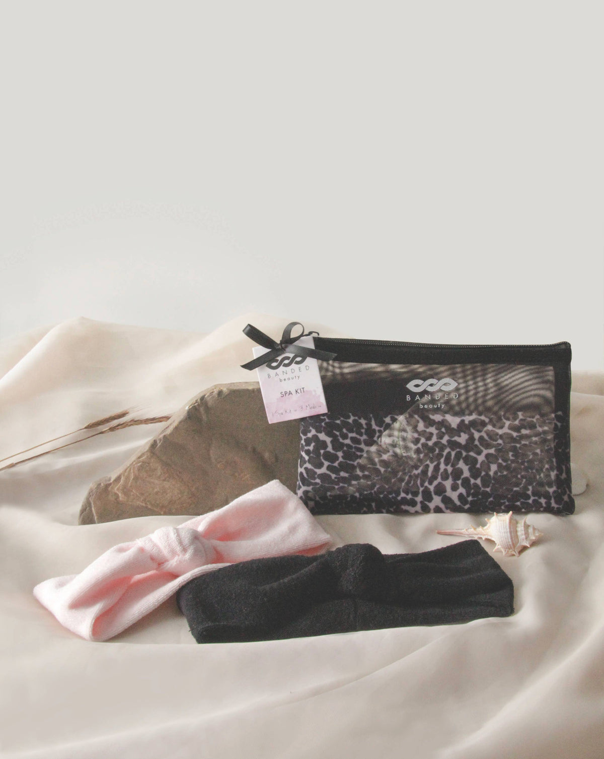 Leopard Noir Headbands Spa Set