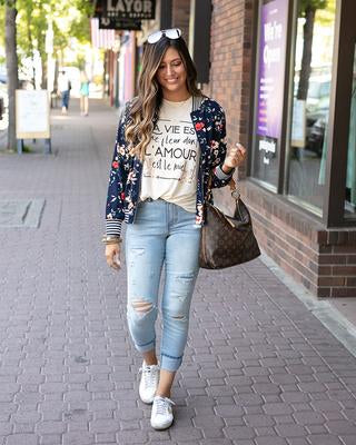 Grace and lace Floral Bomber Jacket