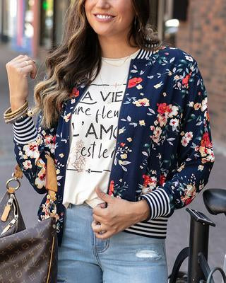 Grace and lace Floral Bomber Jacket