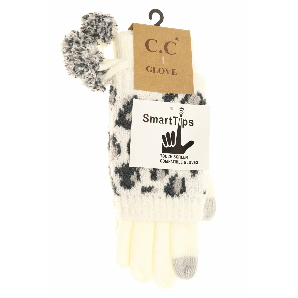 ccbeanie Leopard Print Cuffed Cc Gloves