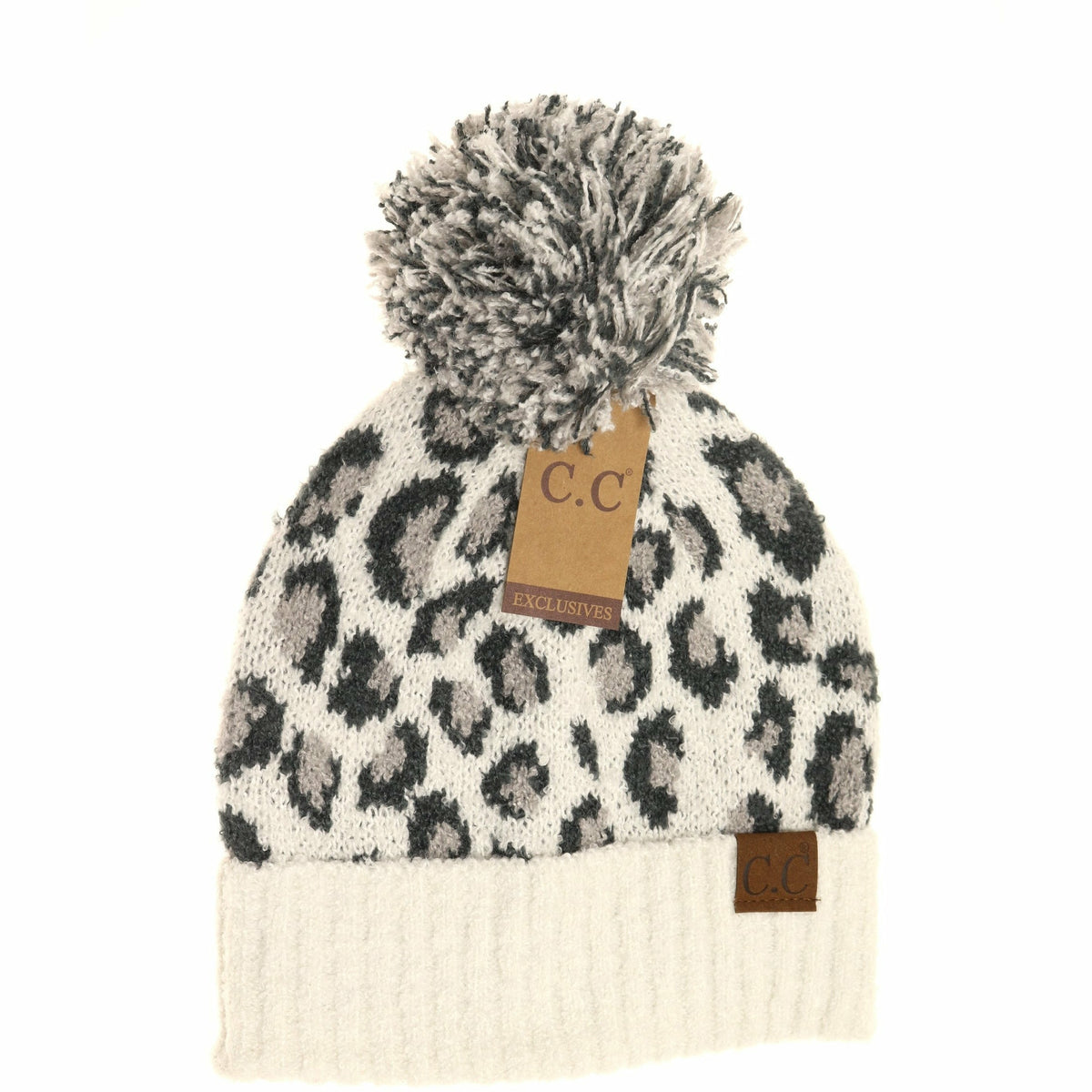 ccbeanie Leopard Pom Beanie Hat