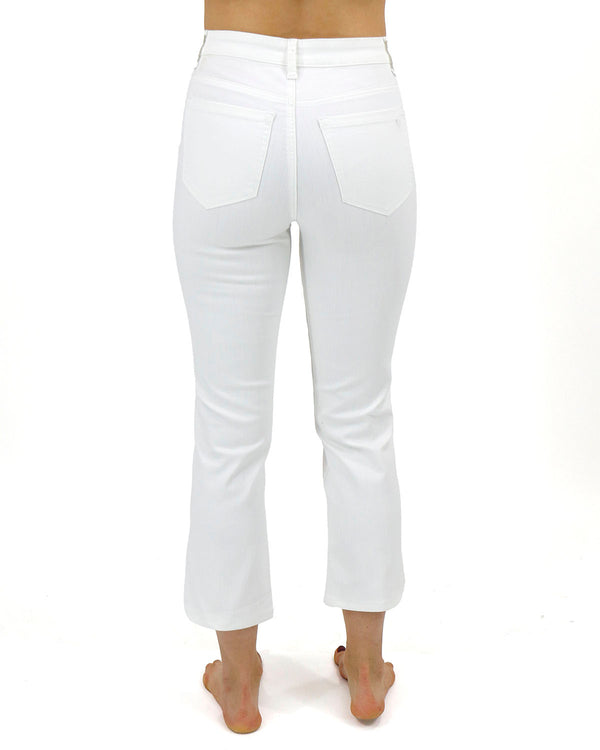 Grace and Lace Mel&#39;s Fave straight leg cropped white denim