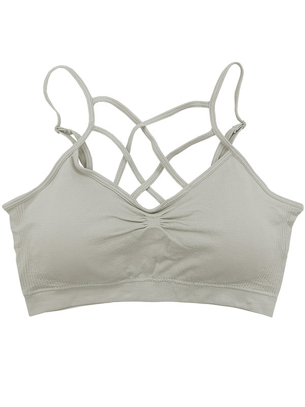 Criss cross bralette with adjustable straps