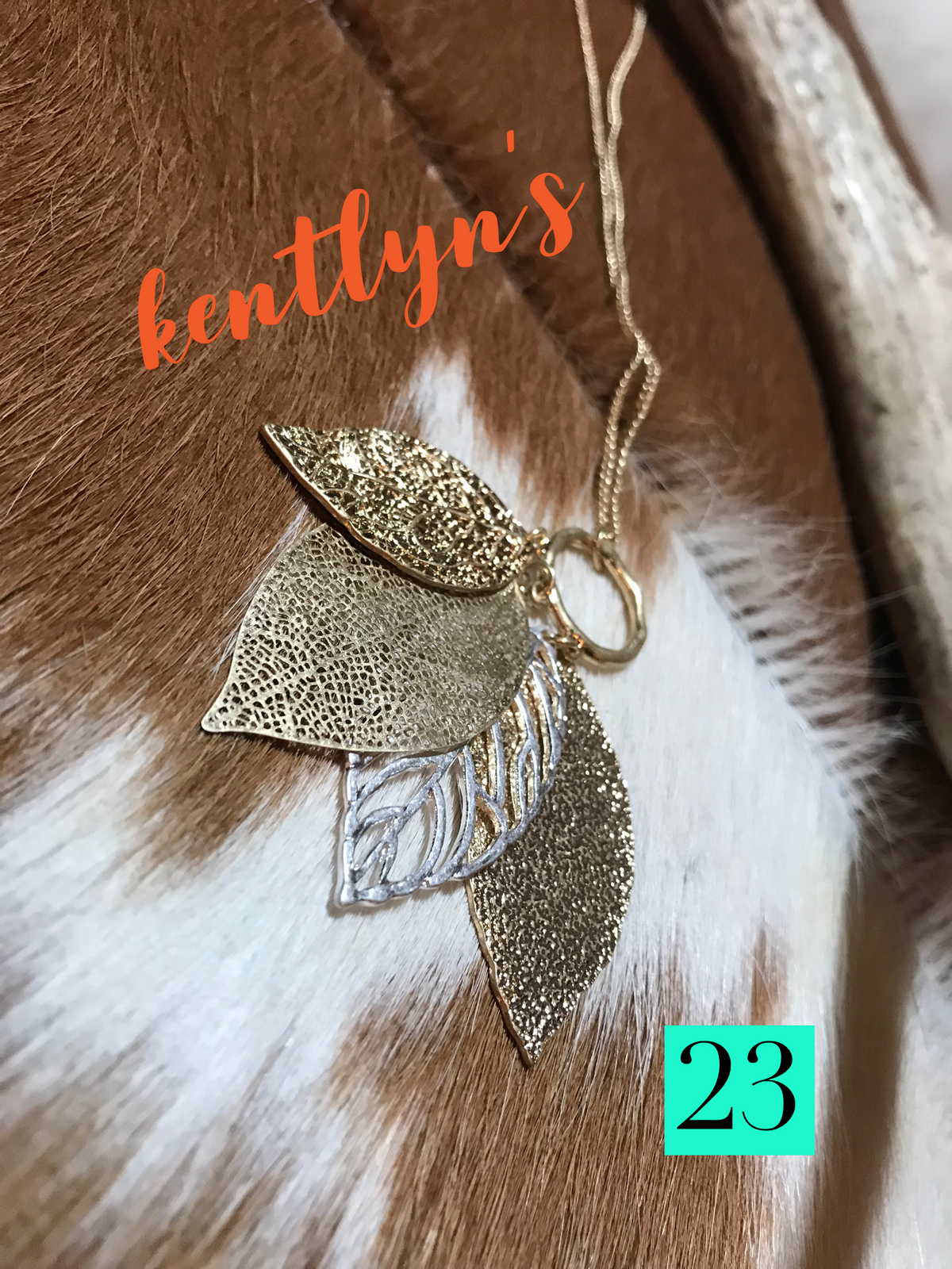 Filigree leaf earrings and necklace