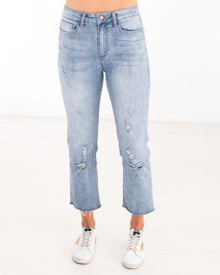 Grace and Lace Mel&#39;s Fave cropped denim distressed